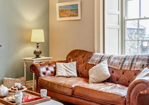 The living area at St Davids Farmhouse, Porthclais
