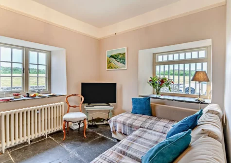 The lounge at St Davids Farmhouse, Porthclais