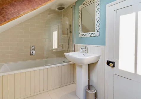 Bedroom #5 en-suite at St Davids Farmhouse, Porthclais