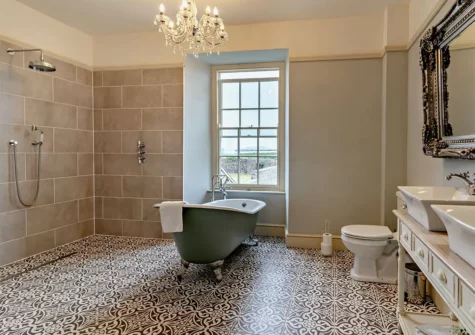 The bathroom at St Davids Farmhouse, Porthclais
