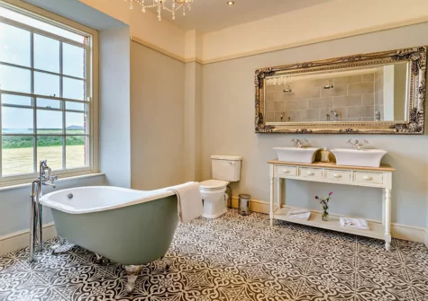 The bathroom at St Davids Farmhouse, Porthclais