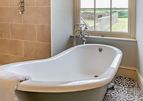 The bathroom at St Davids Farmhouse, Porthclais