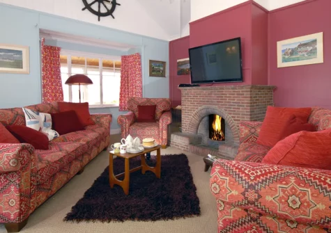 The living room at St Justinians, St Davids