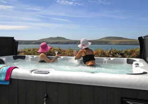 The hot tub at St Justinians, St Davids
