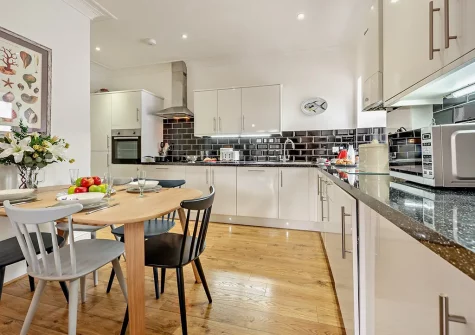 The kitchen & dining area at St Marys Apartment 2, Tenby