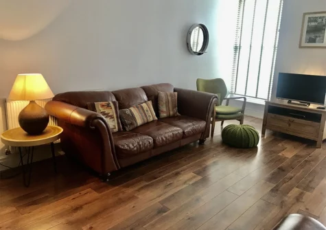 The living area at St Mary's Apartment, Tenby