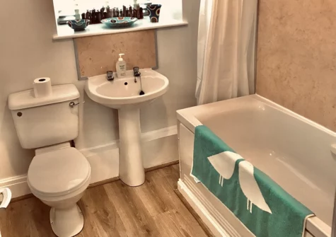 The bathroom at St Mary's Apartment, Tenby