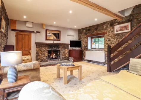 The living area at Stable Cottage, Templeton