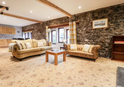 The living area at Stable Cottage, Templeton