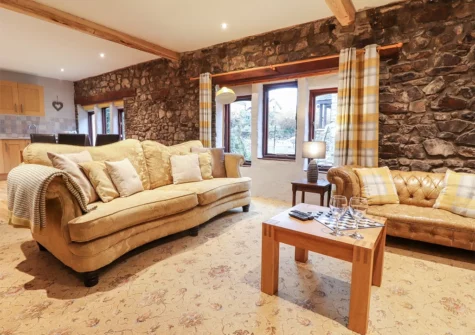The living area at Stable Cottage, Templeton