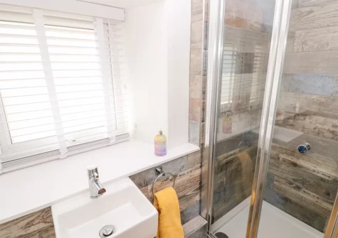 The shower room at Star Cottage, Pentlepoir