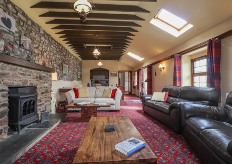 The living area at Stoney Cottage, Templeton