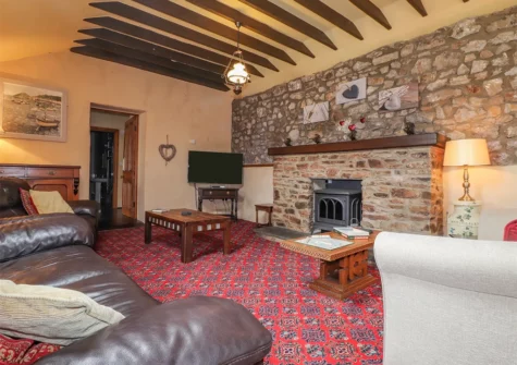 The living area at Stoney Cottage, Templeton