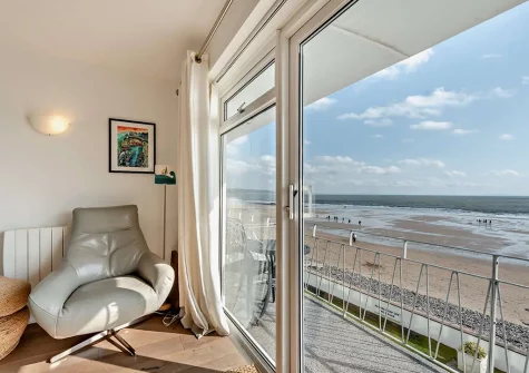 The living area at Strandways Court, Saundersfoot