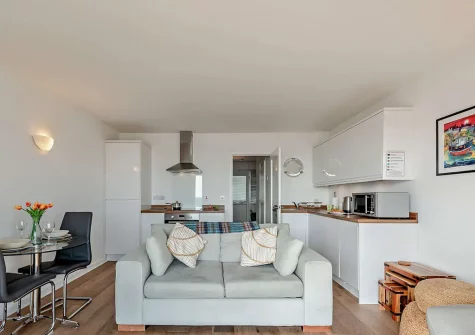 The living area at Strandways Court, Saundersfoot