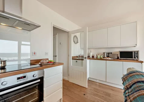 The kitchen at Strandways Court, Saundersfoot