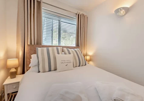 The bedroom at Strandways Court, Saundersfoot