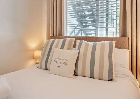 The bedroom at Strandways Court, Saundersfoot