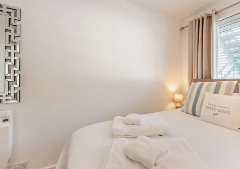 The bedroom at Strandways Court, Saundersfoot