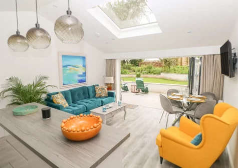 The living area at Summer House, Penally