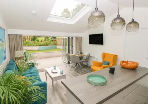 The living area at Summer House, Penally