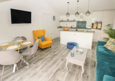 The living area at Summer House, Penally