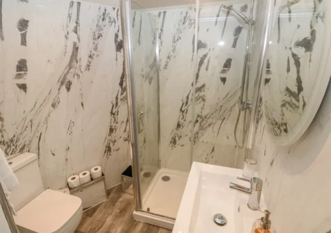 The shower room at Summer House, Penally