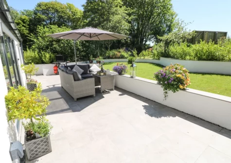 The patio at Summer House, Penally