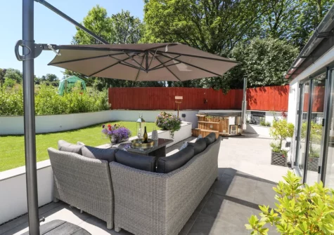 The patio & alfresco dining area at Summer House, Penally