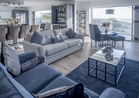 The living area at Sunrise, Pendine