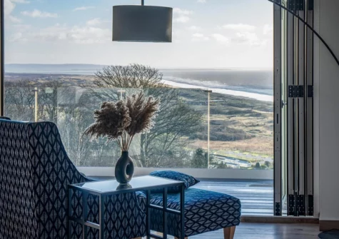 The living area at Sunrise, Pendine