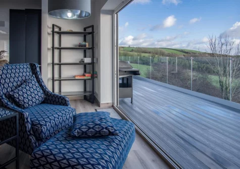 The living area at Sunrise, Pendine