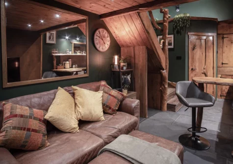 The living area at Tawny Lodge, Tiers Cross