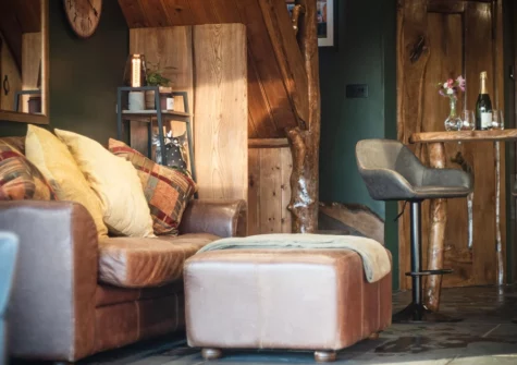 The living area at Tawny Lodge, Tiers Cross
