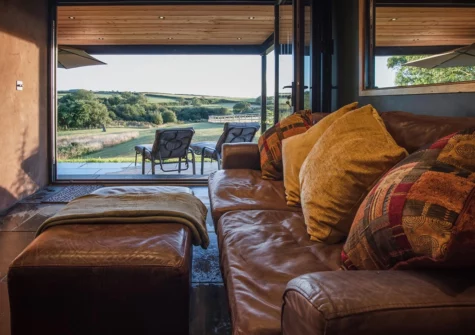 The living area at Tawny Lodge, Tiers Cross