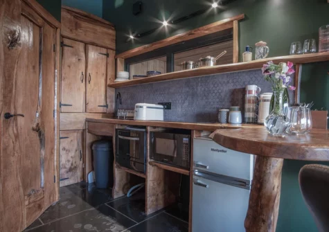 The kitchen & dining area at Tawny Lodge, Tiers Cross