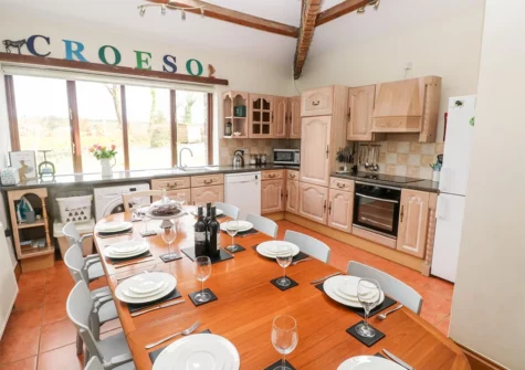 The living room at The Barn at Harrolds Farm, Redberth
