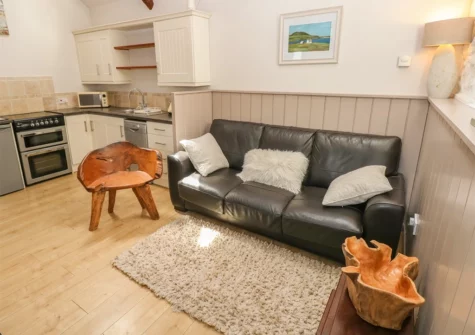 The living area at The Barn at Waunlippa, Llan-mill