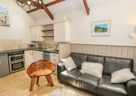 The living area at The Barn at Waunlippa, Llan-mill