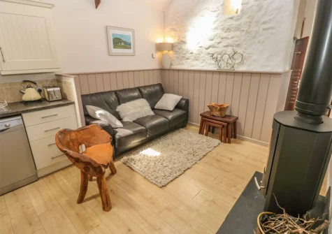 The living area at The Barn at Waunlippa, Llan-mill