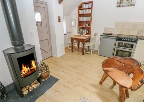 The living area at The Barn at Waunlippa, Llan-mill