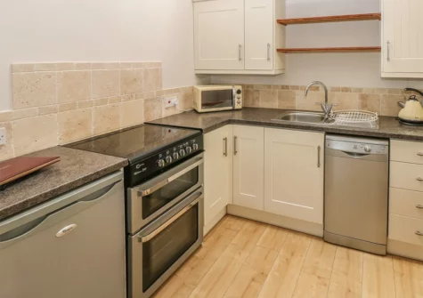 The kitchen at The Barn at Waunlippa, Llan-mill
