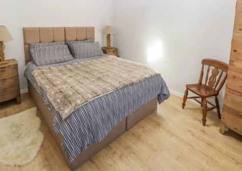 The bedroom at The Barn at Waunlippa, Llan-mill