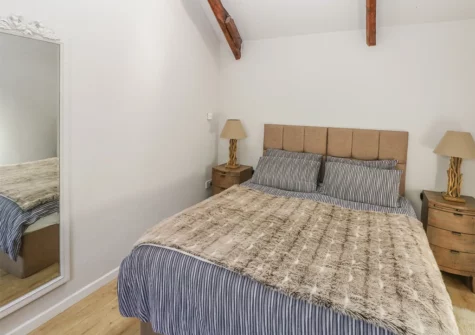 The bedroom at The Barn at Waunlippa, Llan-mill