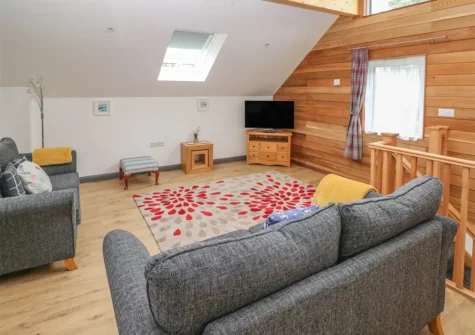 The living area at The Boathouse, Tenby