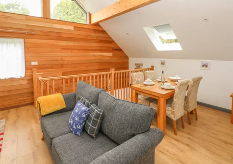 The living area at The Boathouse, Tenby