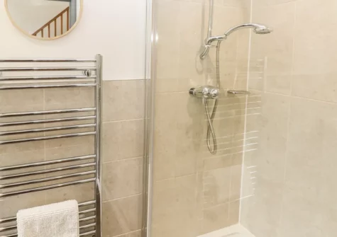 The shower room at The Boathouse, Tenby