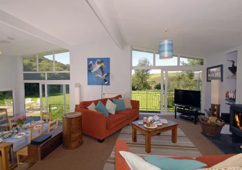 The living area at The Burgage, Nolton Haven