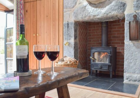 The living area at The Byre, Lyserry Barns, St Twynnells