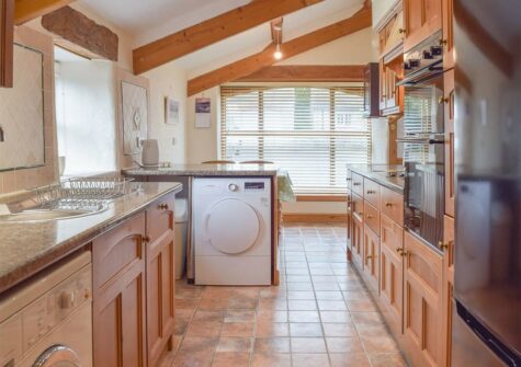 The kitchen at The Byre, Lyserry Barns, St Twynnells